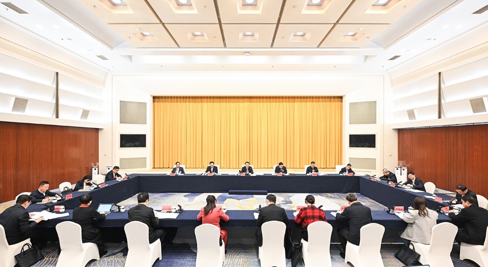 3月8日下午，十四届全国人大三次会议重庆代表团举行会议，分组审议全国人大常委会工作报告。记者 苏思 摄