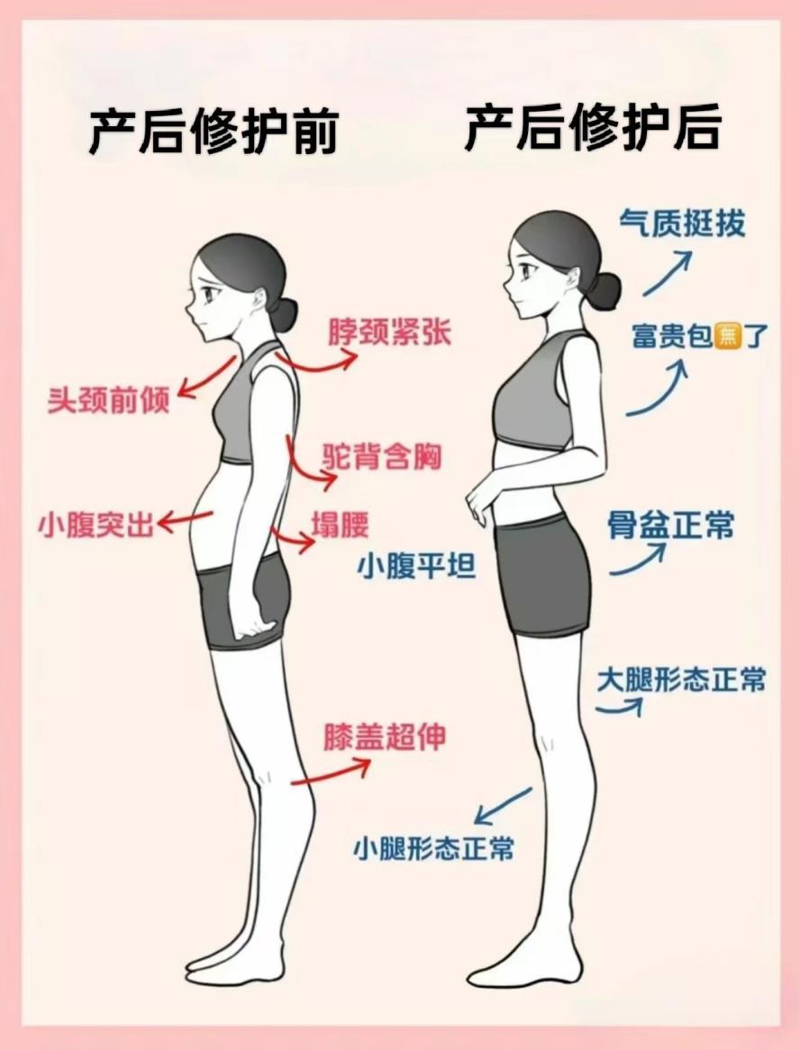 产后修护对比图
