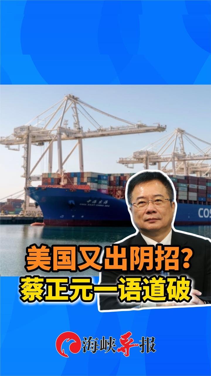 美国出阴招，中国造的船只进港1次150万美元？蔡正元支招破解