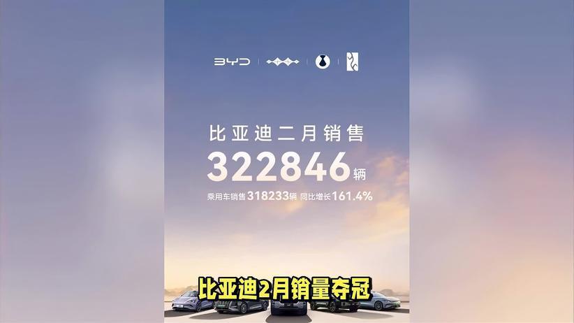 比亚迪2月再夺销量第一，智驾的含金量还在提升