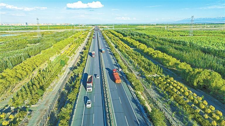 张掖市倾力打造沿路沿线高标准“生态绿色走廊” 新甘肃·甘肃日报通讯员 成林