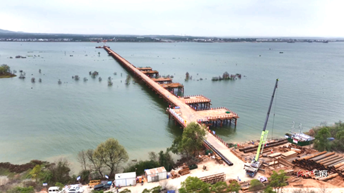 吉水西沙埠赣江大桥项目施工现场