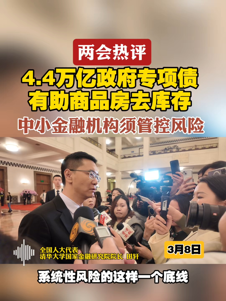 4.4万亿地方政府专项债有助解决存量土地收储和商品房去库存 中小金融机构须管控风险#房地产#红旗时刻