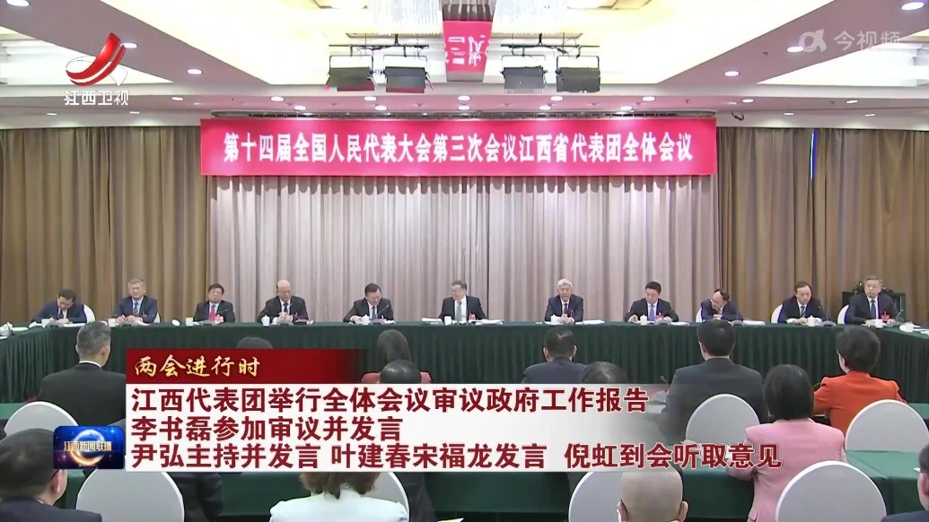 江西代表团举行全体会议审议政府工作报告