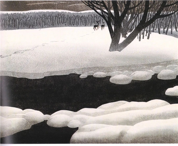 杨凯生 《暖流》 版画 1986