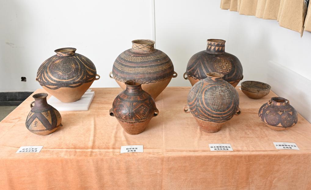 △意大利返还中国的新石器时代马家窑彩陶器 新华社记者 李贺 摄