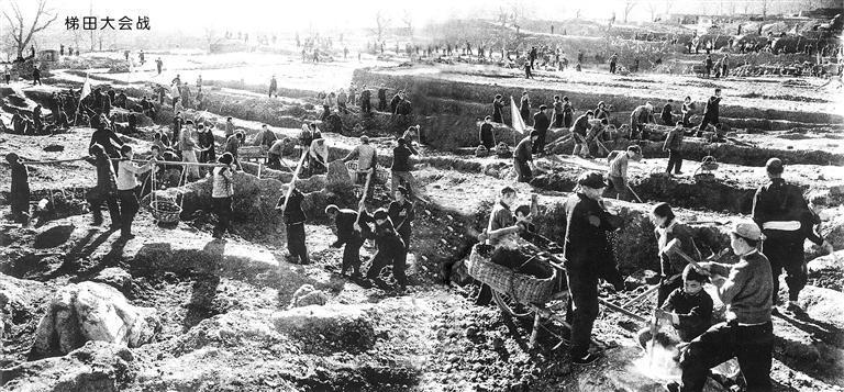 20世纪70年代，庄浪县人民修建梯田大会战。（本版图片均为资料图）