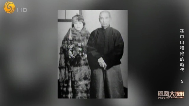 孙中山与宋庆龄的最后一张合影，此时孙中山的病症已经发作