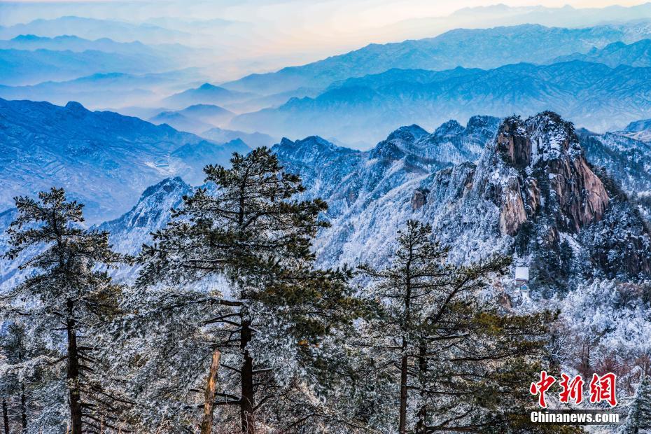 河南尧山现日出云海雾凇三大景观 宛如童话世界