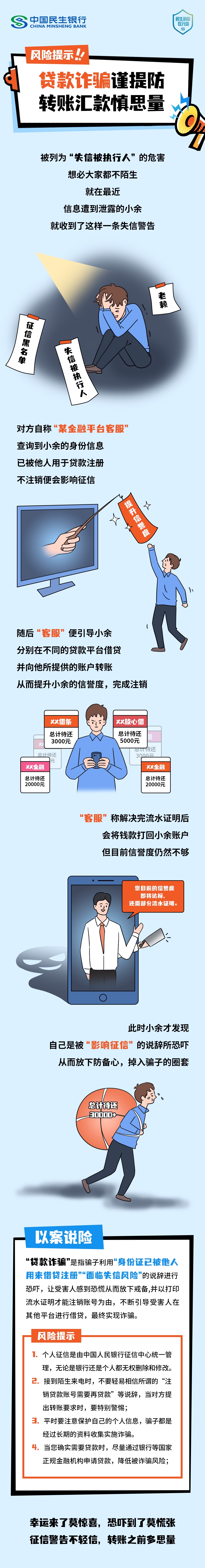 【消保3.15】民生银行西安分行《以案说险丨失信恐吓是圈套，正规申贷要牢记！》