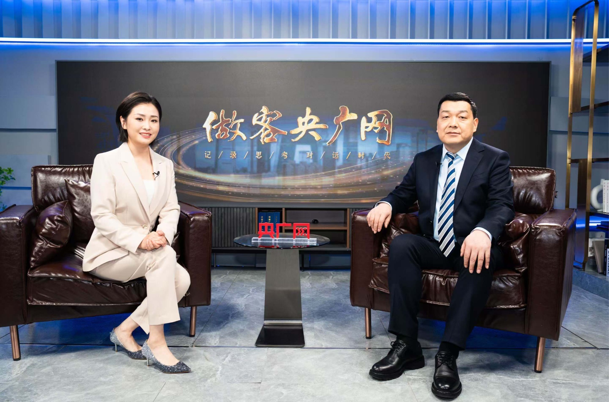 甘肃省生态环境厅厅长葛建团接受央广网专访（央广网记者　王综鹤　摄）