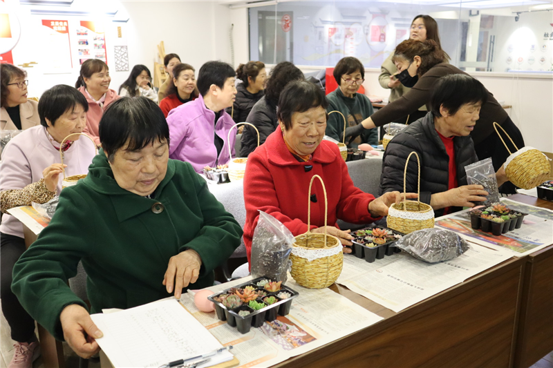 “植”此青绿 “分”出美好——江北塘家湾社区多肉种植体验与垃圾分类共行活动