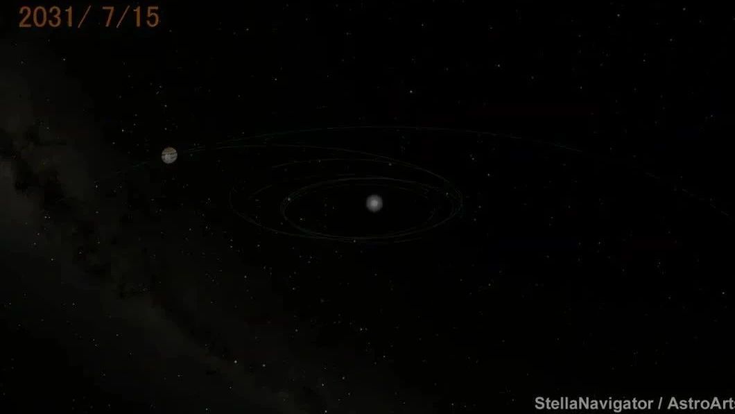 模拟下，航天器前往木星，真壮观