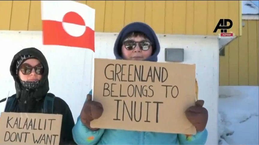 格陵兰岛爆发反特朗普大规模抗议 民众重申格陵兰“非卖品”