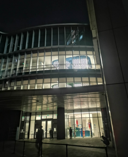 图注：裁员后，分外冷清的PICO北京办公大楼 图源：字母榜拍摄于北京盈都大厦