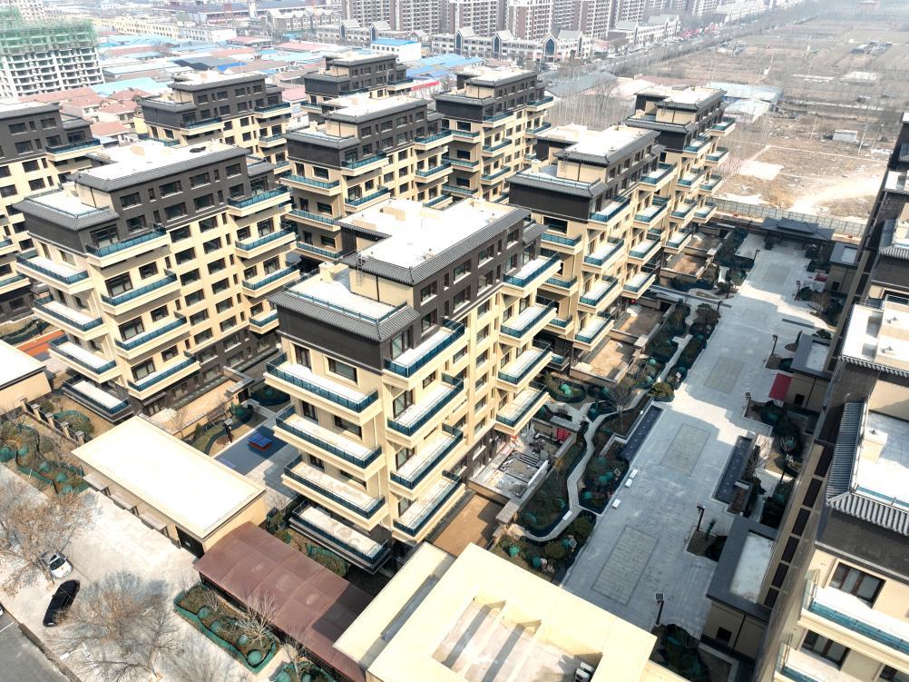 图为安平县天阅东方&middot;天福园小区航拍。（薛涛 摄）