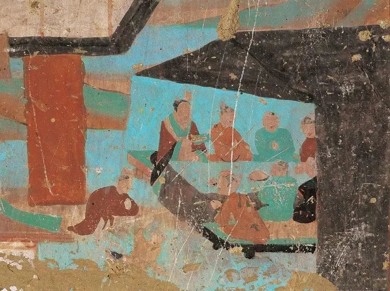 ▲莫高窟第12窟 帐篷酒肆 晚唐