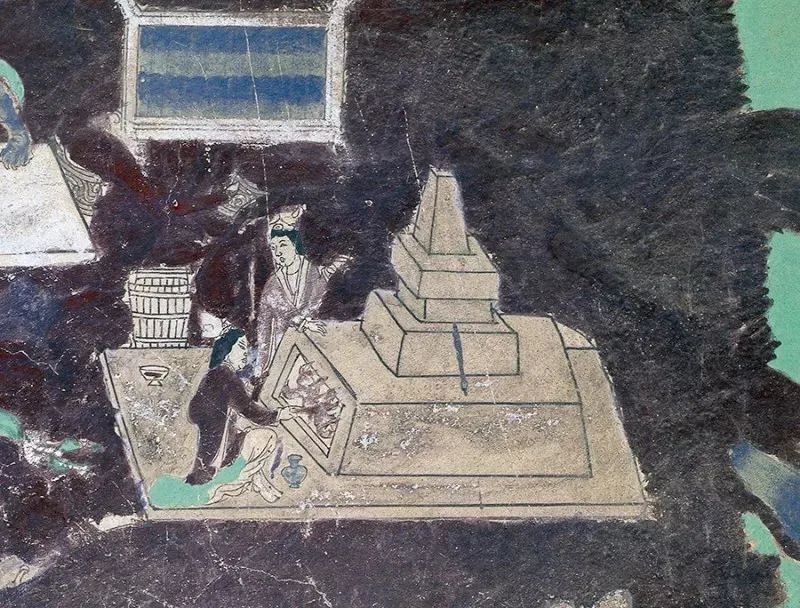 ▲榆林窟第3窟 酿酒图 西夏