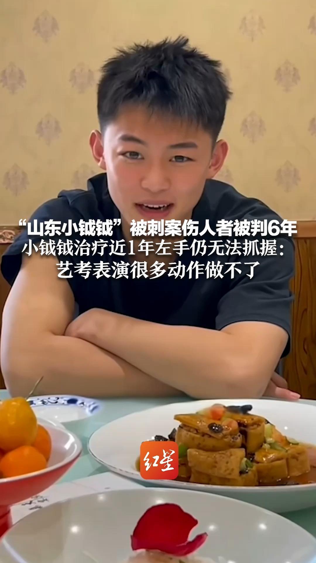 “山东小钺钺”被刺案伤人者被判6年 小钺钺治疗近1年左手仍无法抓握：艺考表演很多动作做不了