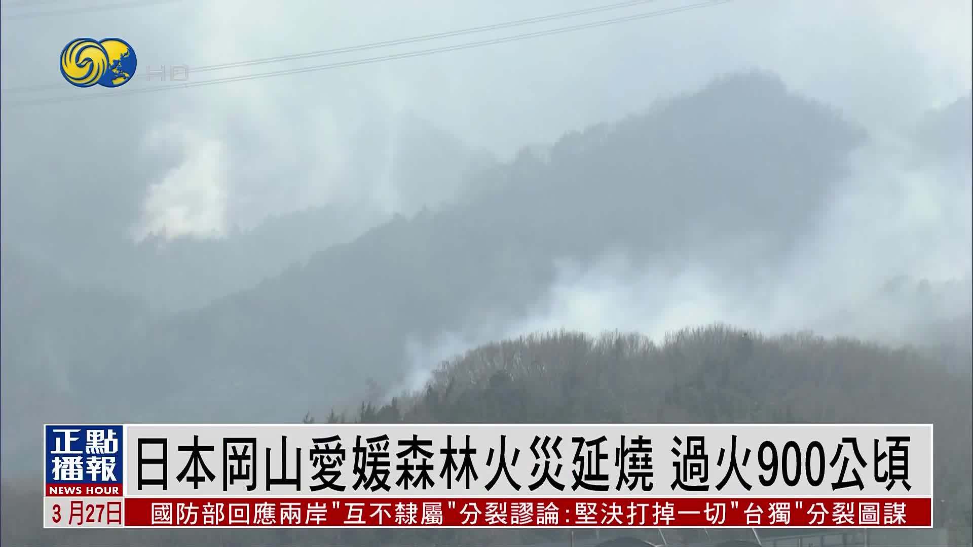 日本冈山爱媛森林火灾延烧 过火900公顷