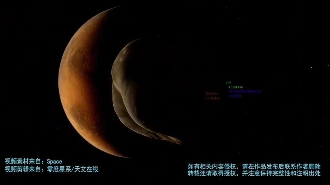 动画模拟，这就是火星卫星，很是奇特