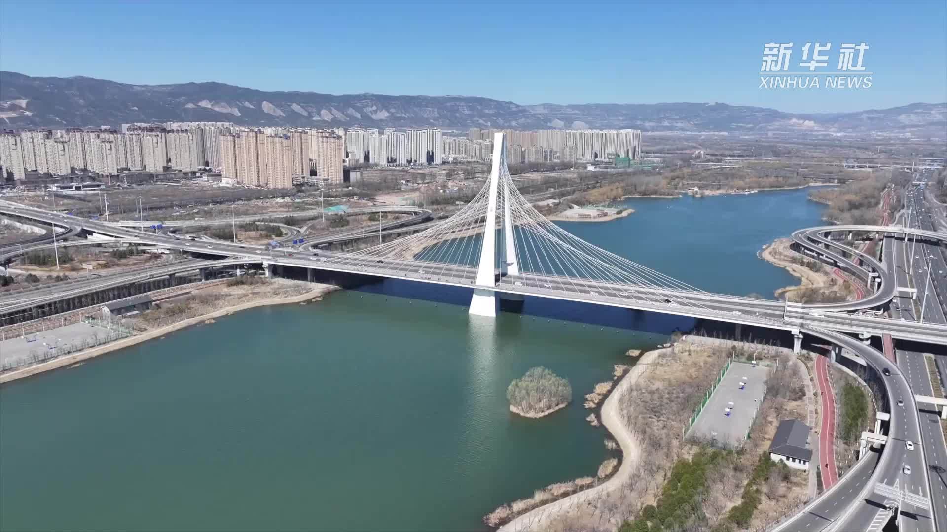 山西太原：春季汾河好风光