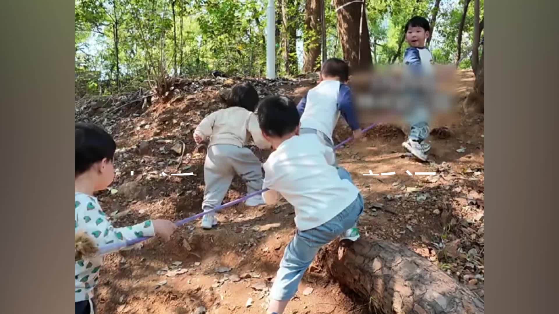 武汉一幼儿园上课70%时间在巡山，创始人：倡导自然教育，也引导孩子学会自我保护