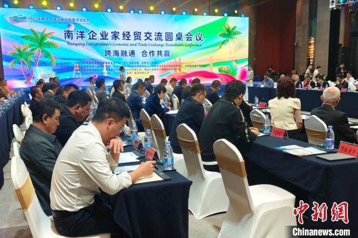 4月5日,南洋企业家经贸交流圆桌会议在海南省文昌市举行。中新网记者韩辉 摄