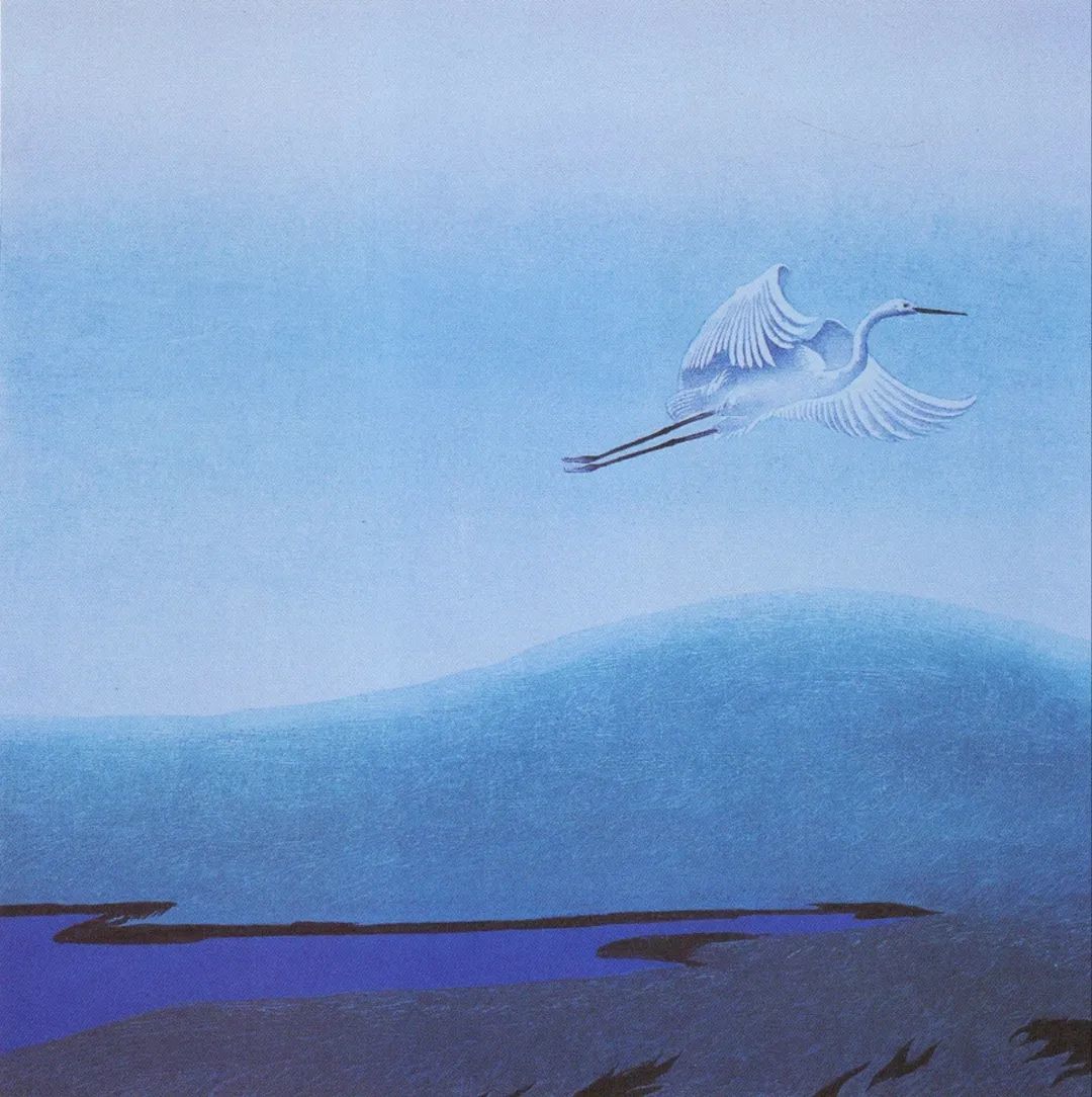 邵明江《晓雾》版画1992