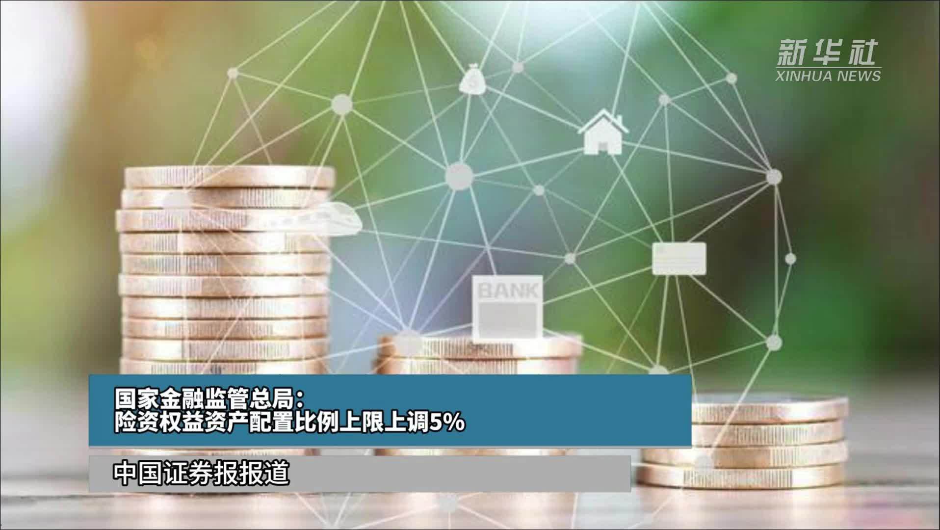 国家金融监管总局：险资权益资产配置比例上限上调5%