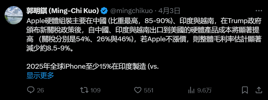 美国关税,苹果受罪