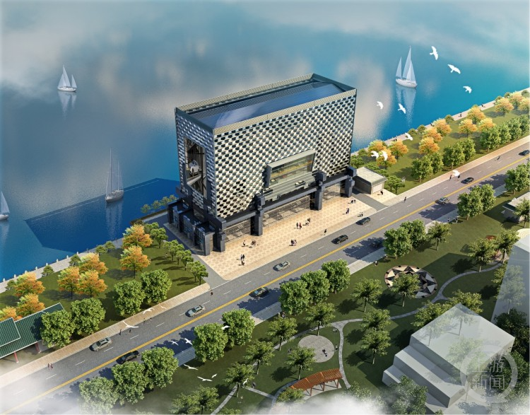 （碧津公园西南门立体停车楼效果图）