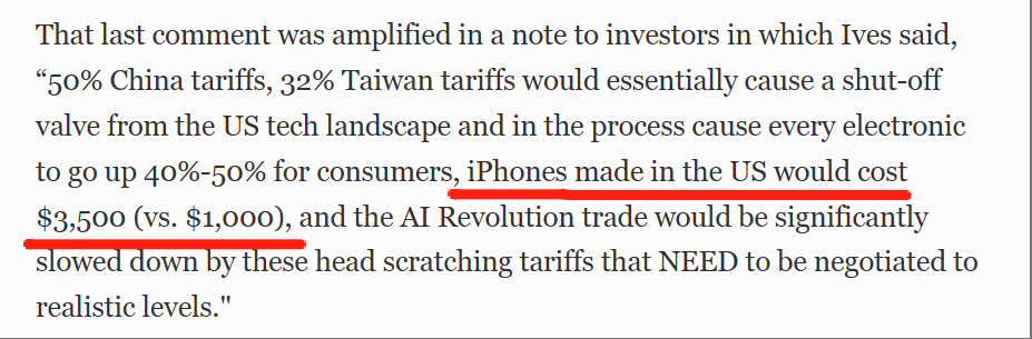 美国关税,苹果受罪