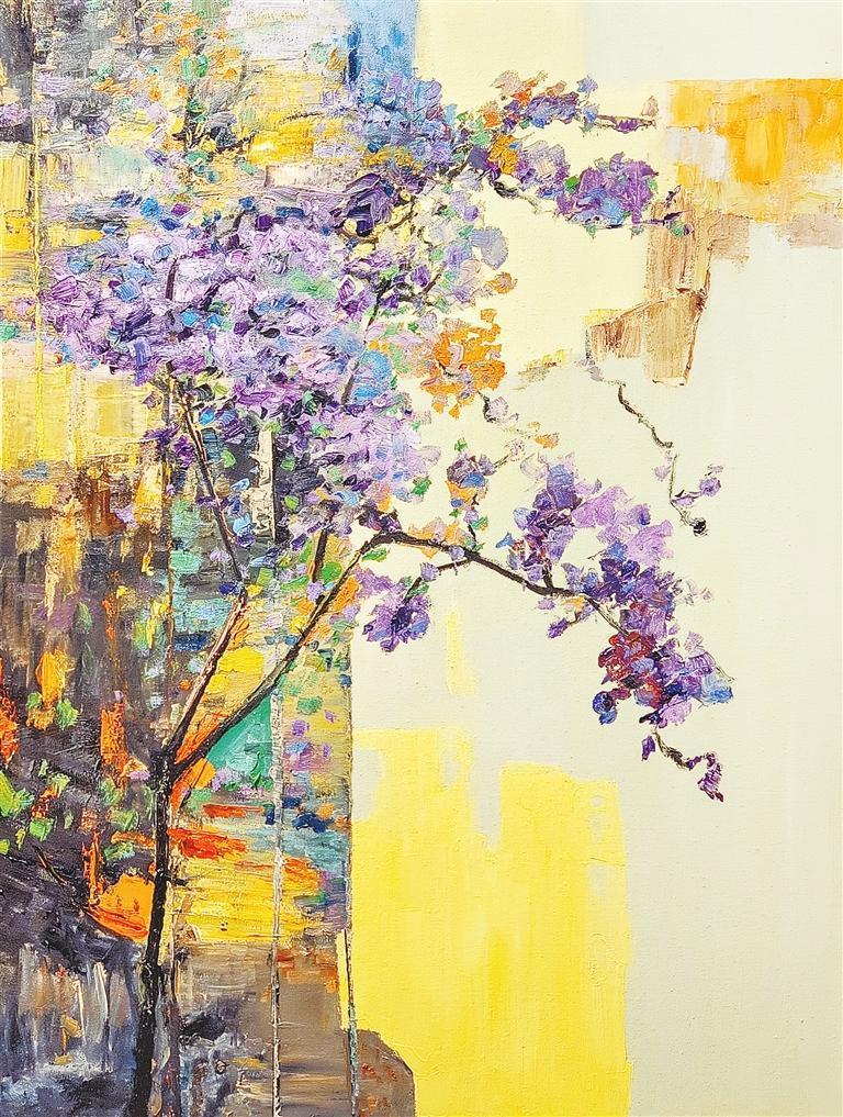 繁花如梦　（油画）　王晓艳