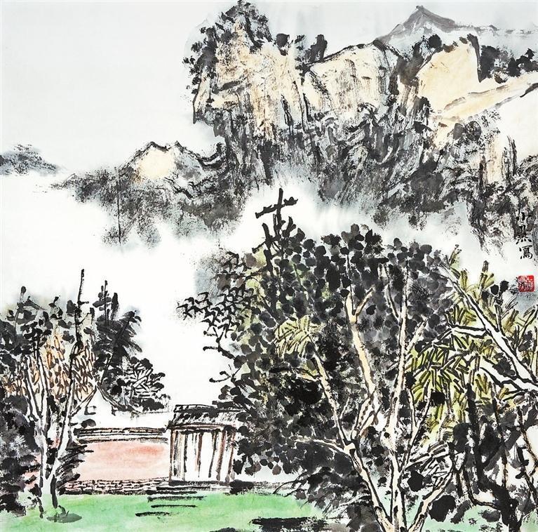 山居云霭　（中国画）　杨小燕