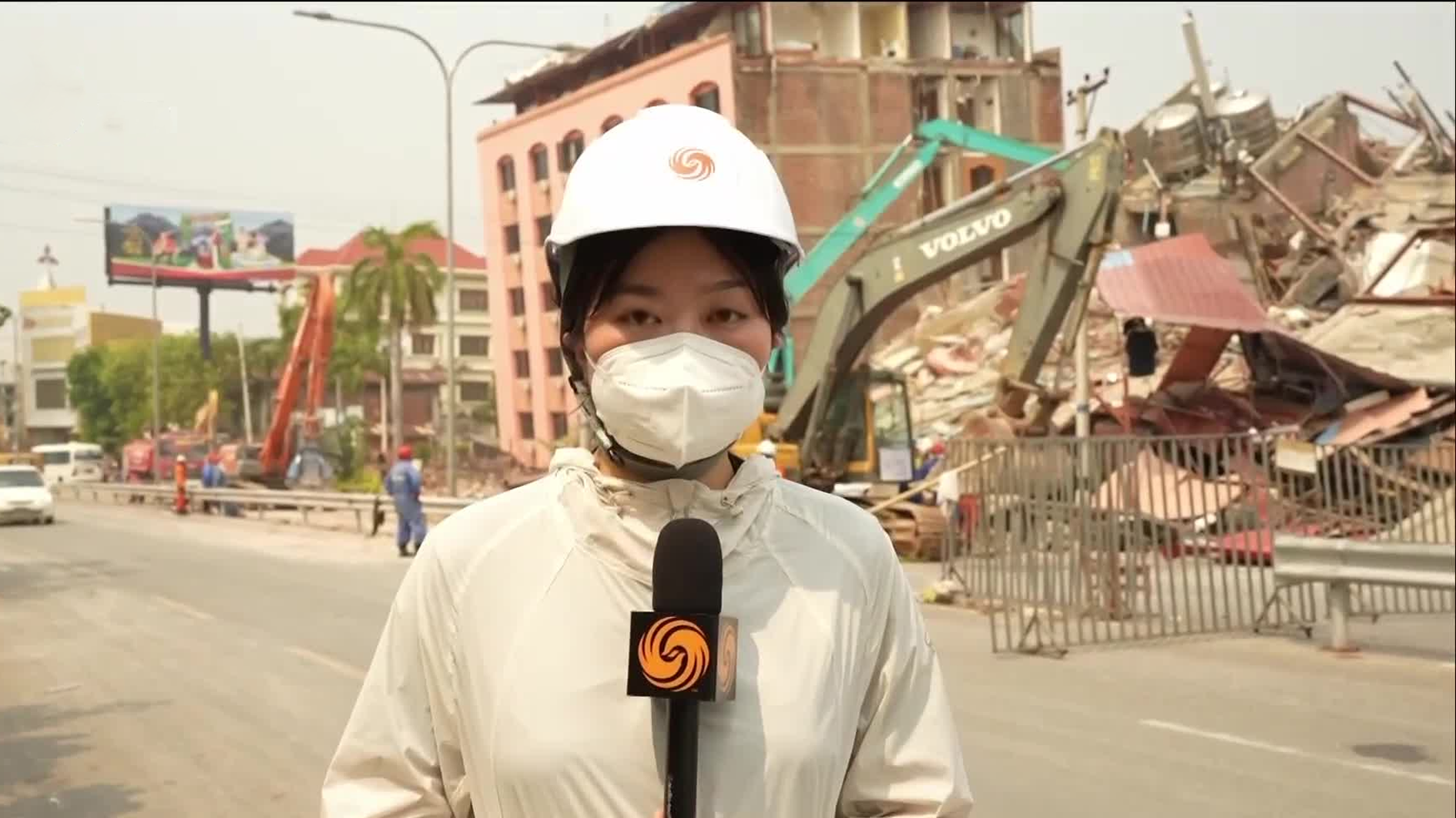 现场报道｜缅甸灾区危楼随处可见 曼德勒长城饭店爆破拆除