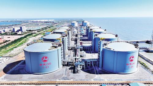 2024年9月21日拍摄的新天唐山LNG（液化天然气）项目。（本报资料片） 季春天摄