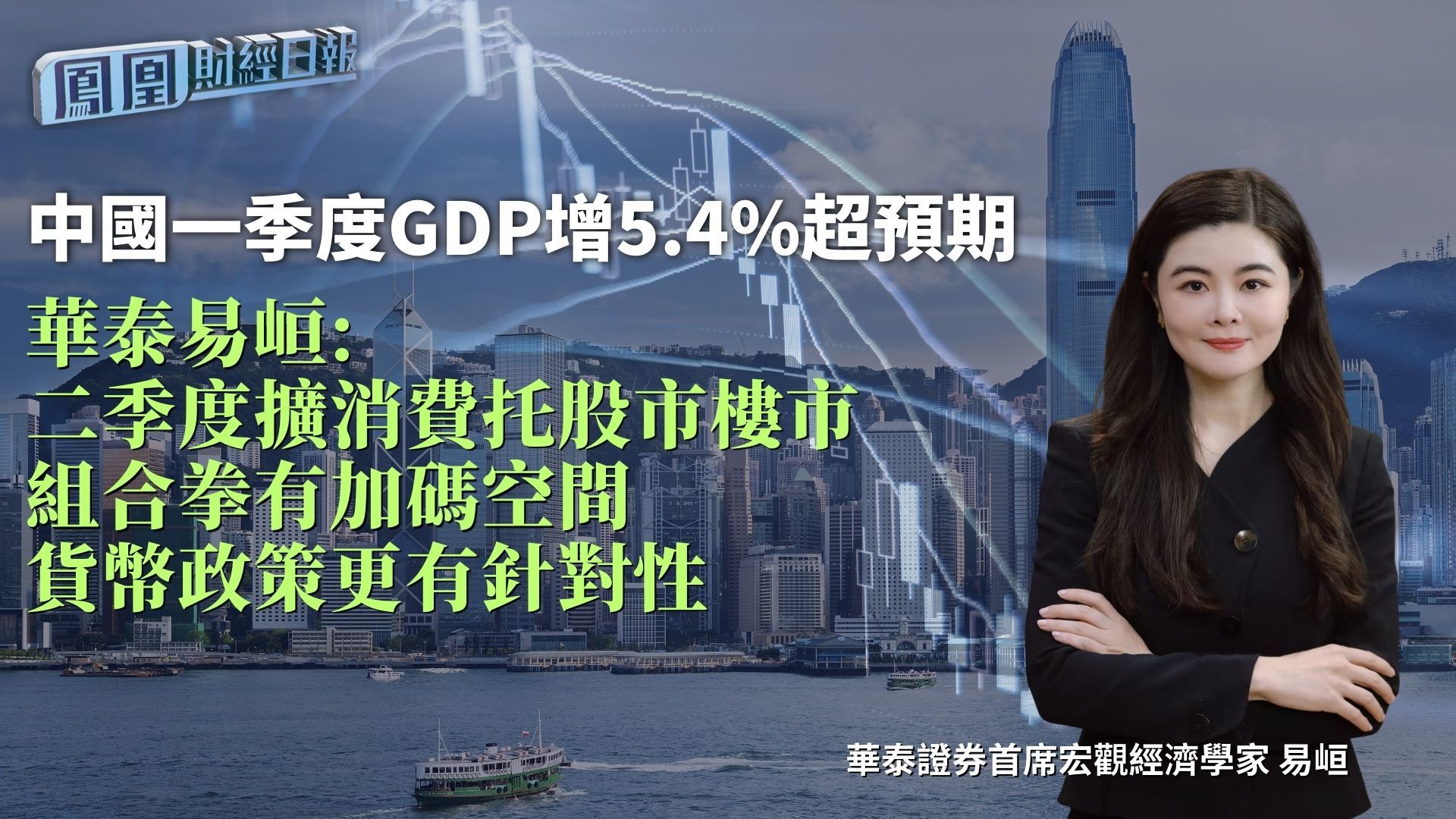 中国一季度GDP增5.4%超预期 华泰易峘：二季度扩消费托股市楼市组合拳有加码空间 货币政策更有针对性