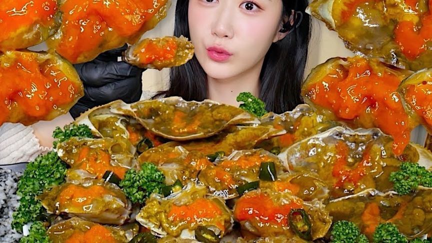 韩国生食姐｜韩式酱油蟹，蟹肉蟹膏肥美，非常美味