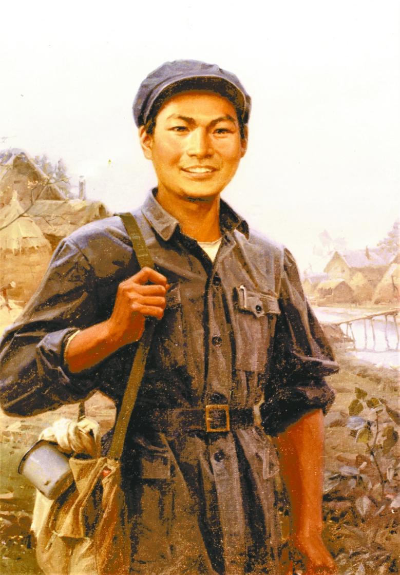 彭彬创作油画《新四军烈士钱毅在苏北》。