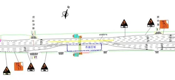 5#人行天桥节点交通疏解示意图