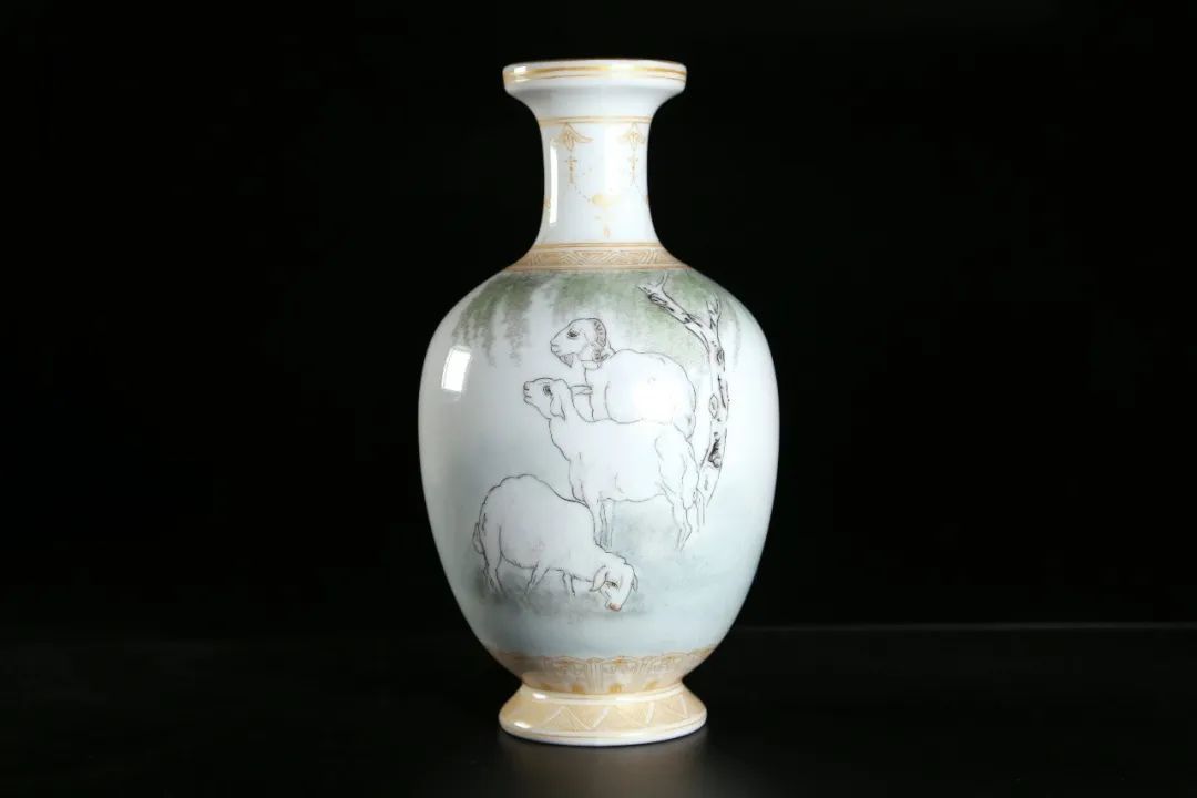 《福运满堂·十二宗师盛世瓷》之《三羊开泰》