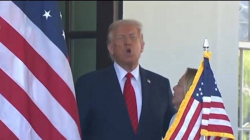 “非常有信心”！意大利总理访美，特朗普用口型回答记者提问