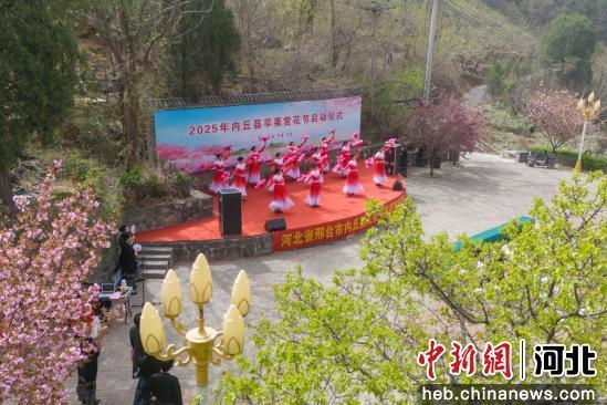 图为4月16日,2025年内丘县苹果赏花节启动仪式现场。 刘继东 摄