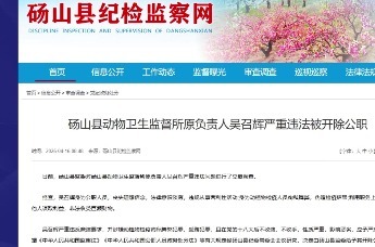 徇私舞弊、伪造检疫结果！安徽宿州一干部被开除公职