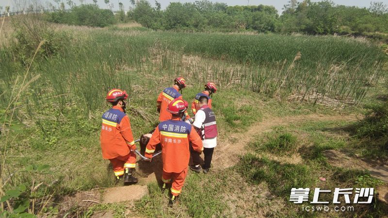 众人合力营救被困女子。通讯员 王磊 摄