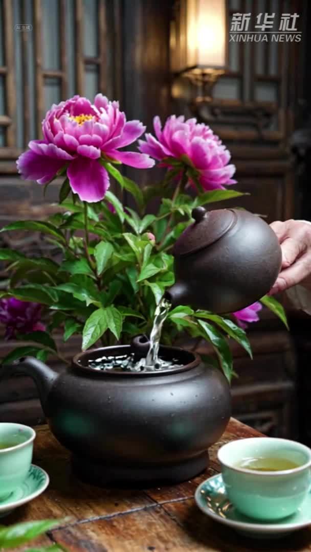 20日3时56分谷雨：牡丹吐蕊花信止，一壶新茗泡松萝