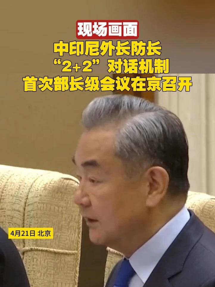 现场画面｜中印尼外长防长“2+2”对话机制首次部长级会议在京召开#中国 #印度尼西亚 #外交