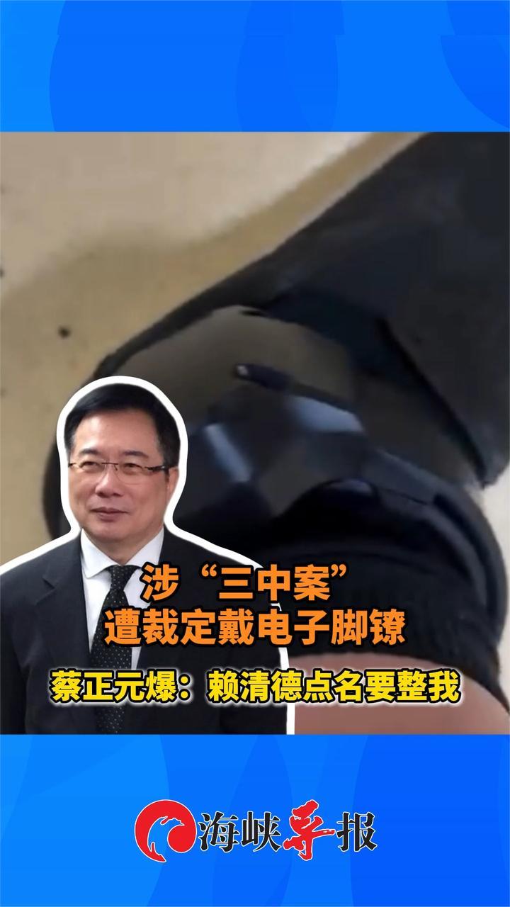涉“三中案”遭裁定戴电子脚镣，蔡正元爆：赖清德点名要整我