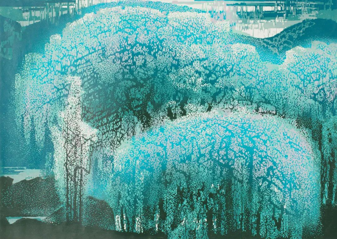 陈玉平《朝露芬芳》版画2004